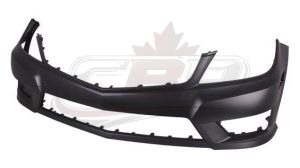 Bumper Front Mercedes C250 2012-2015 Primed Without Sensor Without Headlamp Washer Hole With Amg Sport Pkg , MB1000358