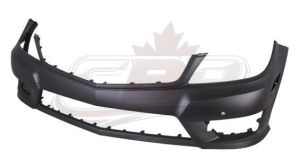 Bumper Front Mercedes C300 2012-2014 Primed With Sensor Without Headlamp Washer Hole With Amg Sport Pkg , MB1000359
