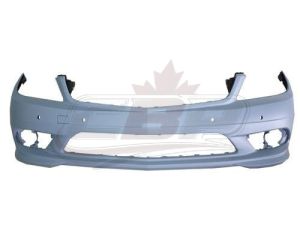 Bumper Front Mercedes C350 2008-2011 Primed With Sensor Without Headlamp Washer Hole With Amg Sport Pkg Without Led , MB1000366