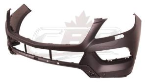Bumper Front Mercedes Ml400 2015 Primed With Sensor With Headlamp Washer Hole Without Amg Sport Pkg , MB1000367
