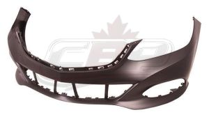 Bumper Front Mercedes E550 2014-2016 Primed Without Sensor Without Amg Sport Pkg Without Center Grille Emblem Sedan , MB1000427