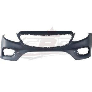 Bumper Front Mercedes E400 2018 Primed Ptm With Tow Hook / Amg Without Park Assist Sensor, Mb1000588