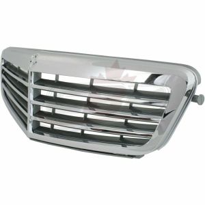 Grille Mercedes C300 2008-2014 Chrome Gray Without Amg Pkg With Elegance Pkg , MB1200145