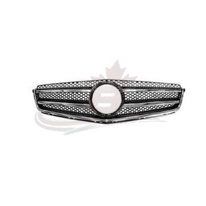 Grille Painted-Silver Mercedes C300 2008-2011 Gray With Chrome Mldg With Amg Pkg , MB1200158