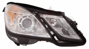 Head Lamp Driver Side Mercedes E350 2010-2013 Halogen Sedan Without Cornering Lamp Capa, Mb2502182C
