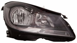 Head Lamp Passenger Side Mercedes C300 2012-2014 Halogen Black Housing Coupe Without Cornering Lamp High Quality , MB2503186