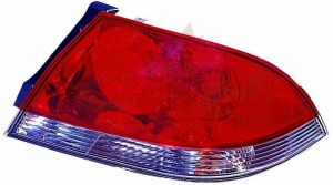 Tail Lamp Passenger Side Mitsubishi Lancer 2004-2007 Clear/Red Lens (Es/Ls Mdl) Capa, Mi2801119C