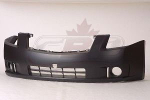 Bumper Front Nissan Sentra 2007-2009 Primed 2.0L With Fog Lamp Hole Exclude Sr Model Capa , NI1000241C