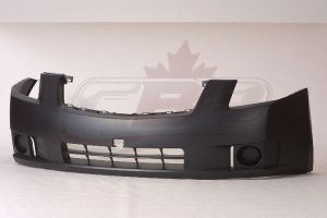 Bumper Front Nissan Sentra 2007-2009 Primed 2.0L Without Fog Exclude Sr Model Capa , NI1000242C