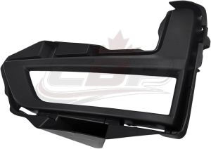 Fog Lamp Bezel Front Driver Side Nissan Rogue 2017-2020 Black, Ni1038149U