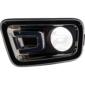 Fog Lamp Bezel Front Driver Side Nissan Titan Xd 2016-2019 Smoke Chrome Textured Black, Ni1038170
