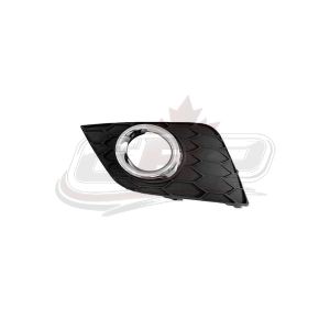 Fog Lamp Bezel Front Driver Side Nissan Sentra 2018-2019 Ptd Gloss Black, Ni1038188