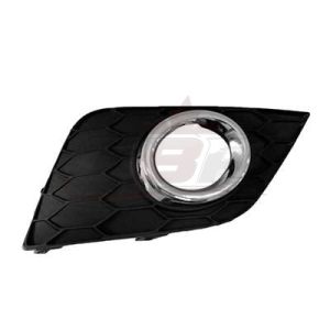 Fog Lamp Bezel Front Passenger Side Nissan Sentra 2016-2019 Matt Black/Chrome, Ni1039143U