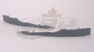 Bumper Guard Front Passenger Side Nissan Murano 2003-2007 Matt-Black , NI1055101
