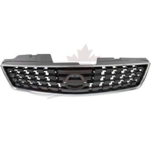 Grille Painted Nissan Sentra 2008-2009 Dark Silver/Black With Chrome Front 2.0L , NI1200248