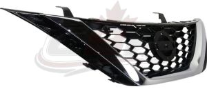 Grille Glossy Nissan Sentra 2016-2019 Black With Chrome Exclude Nismo, Ni1200279U