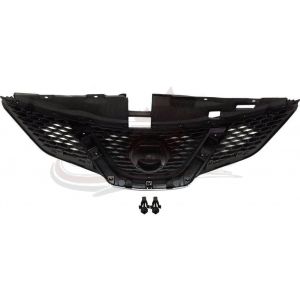 Grille Nissan Rogue Sport 2017-2018 Ptd Black With Chrome Moulding Without Camera , NI1200288