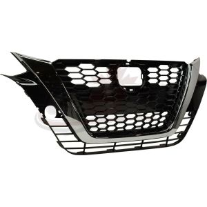 2019-2021 Nissan Altima Sedan Grille Ptd Black With Chrome , NI1200294