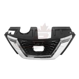 Grille Front Nissan Rogue 2018-2020 Black With Chrome Molding Without Camera, Ni1200295