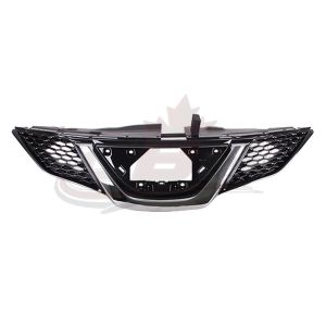 Grille Front Nissan Qashqai 2018-2019 Ptd Black With Chrome Molding Without Camera, Ni1200312