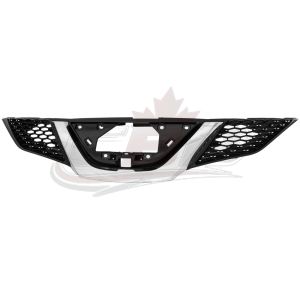 Grille Front Nissan Qashqai 2018-2019 Ptd Black With Chrome Molding/Camera, Ni1200313