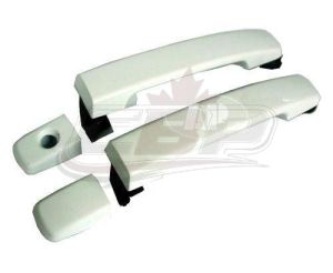 Door Handle Front Outer Driver Side Nissan Pathfinder 2005-2009 Ptm Black Without Offrontoad , NI1310114