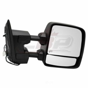 Mirror Passenger Side Nissan Titan 2017-2021 Power Heated Textured Black Without Dimming Glass With Signal/Puddle Lamp/Tow Style , NI1321307