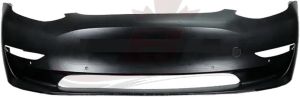 2017-2022 Tesla Tesla 3 Bumper Front Primed Black Without Sensor , TA10841681U