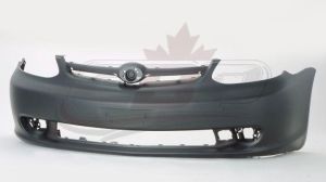 Bumper Front Toyota Echo 2003-2005 Primed Without Spoiler Coupe/Sedan, TO1000253