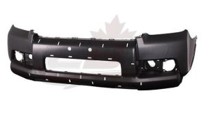 Bumper Front Toyota 4Runner 2010 Black With Fog Lamp Hole With Moulding, TO1000365B