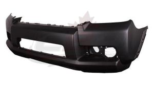 Bumper Front Toyota 4Runner 2010 Black With Fog Lamp Hole Without Moulding, TO1000366B