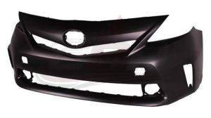 Bumper Front Toyota Prius V 2012-2014 Primed Without Sensor Without Washer Hole Capa, TO1000388C