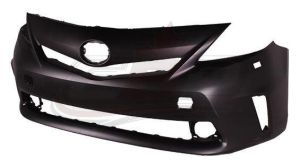 Bumper Front Toyota Prius V 2012-2014 Primed Without Sensor With Washer Hole Capa, TO1000390C
