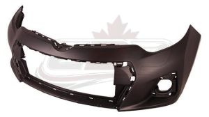 Bumper Front Toyota Corolla Sedan 2014-2016 Matte-Black S Model, TO1000400B