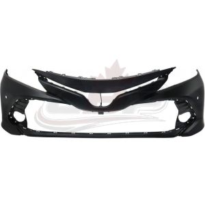 Bumper Front Toyota Camry Hybrid 2018-2020 Primed Xle With Sensor, TO1000432