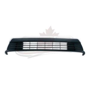 Grille Lower Partial Primed Toyota Prius Plug-In 2012-2015 With Chrome Mldg Without Fog Hole , TO1036138
