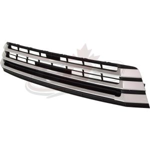 Grille Lower Toyota Highlander Hybrid 2017-2019 Matte Black With Silver Moulding , TO1036173