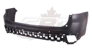 Bumper Upper Rear Toyota Highlander 2017-2019 Primed With Sensor Use With Chrome Reflector Light Trim , TO1114104