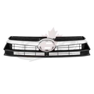 Grille Painted Toyota Highlander Hybrid 2014-2016 Dark Gray With Chrome Moulding , TO1200371
