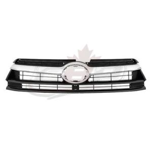 Grille Toyota Highlander 2014-2016 Painted Dark Gray With Chrome Moulding, To1200371U