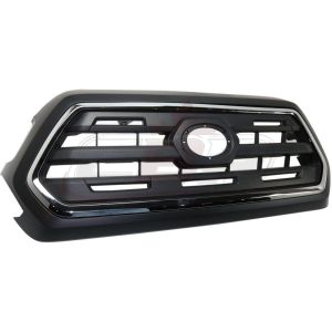 Grille Black Front Toyota Tacoma 2016-2018 With Chrome Moulding/Ptd Black Sr5 Model , TO1200408