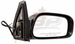 Mirror Passenger Side Pontiac Vibe 2003-2008 Power Non-Foldaway Gloss Black Ptm , TO1321207