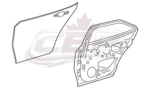 Door Rear Driver Side Toyota Camry Hybrid 2018-2021 Steel Economy Quality , TO1502997U