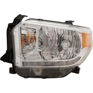 Head Lamp Driver Side Toyota Tundra 2014-2017 Halogen With Led Drive Lamp Platinum/1794 Edition Model Economy Quality , TO2502220U