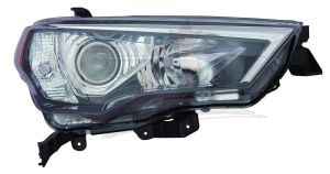 Head Lamp Passenger Side Toyota 4Runner 2014-2021 Halogen With Chrome Trim/Black Bezel Capa, To2519150C