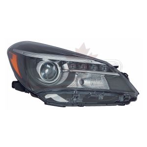 Head Lamp Passenger Side Toyota Yaris Hatchback 2015-2017 Halogen With Led Drl Se Model Capa, To2519151C