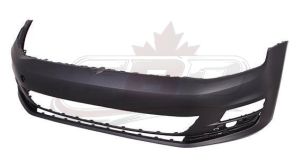 Bumper Front Volkswagen Golf Hatchback 2015-2017 Primed Without Sensor Hole , VW1000208