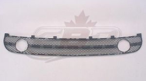 Grille Lower Volkswagen Beetle 2001-2005 Matte-Black With Fog Lamp Hole , VW1036104