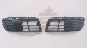 Grille Lower Driver Side Volkswagen Jetta Wagon 2009-2010 Without Fog Lamp Hole , VW1036108