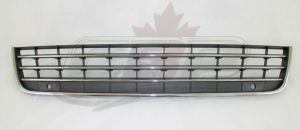 Grille Lower Center Chrome Volkswagen Touareg 2011-2014 Matt-Gray , VW1036125